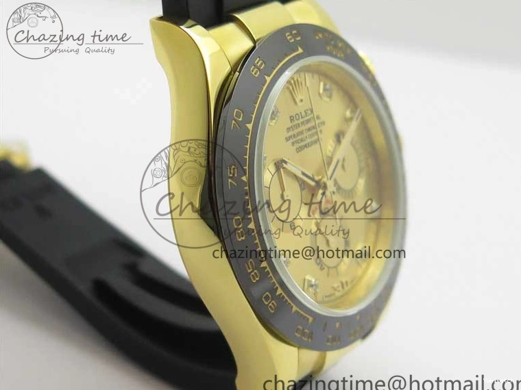 Best Diamonds 116518 Edition 904L Case Strap) SA4130 V4 1:1 Extra SS Noob Goid Plated on Strap Daytona Dial Rubber YG Black (Free 0521